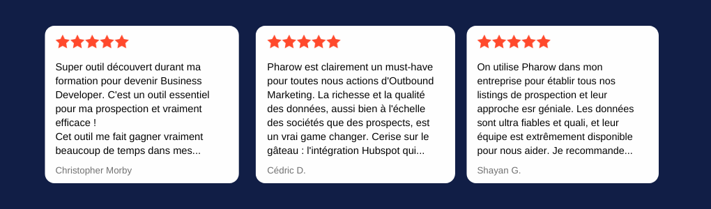 avis clients Pharow sur google review